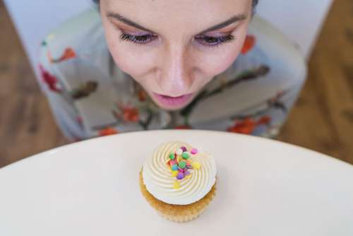 Woman & Cupcake Free Photo 