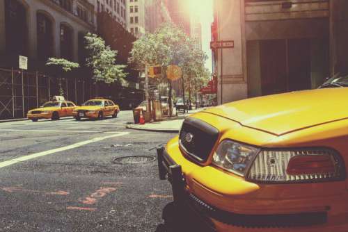 Yellow Cab in New York Free Photo 