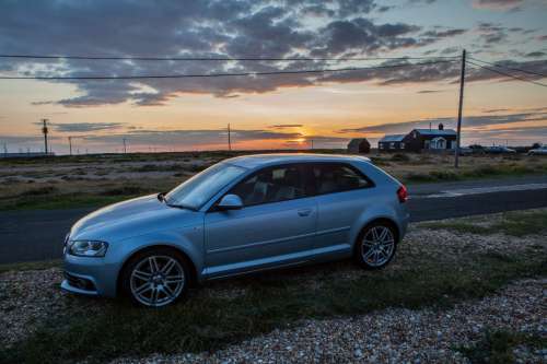 Audi At Sunset