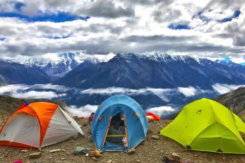 Camping in Mountains