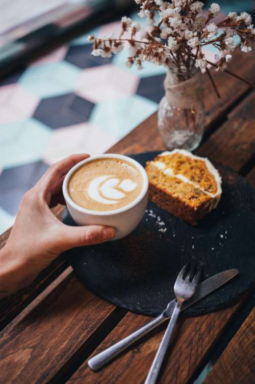 Latte and Cake