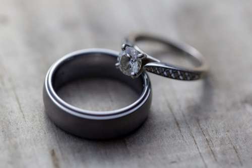 Wedding Rings on Table