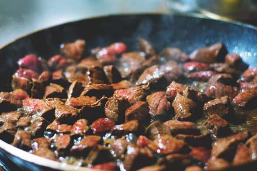 Beef in Frying Pan