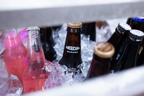 Beer in Ice Freezer