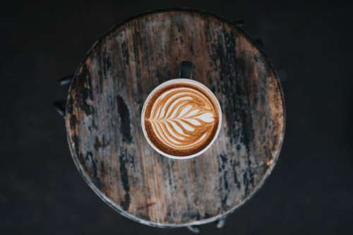 Coffee on Wood Table