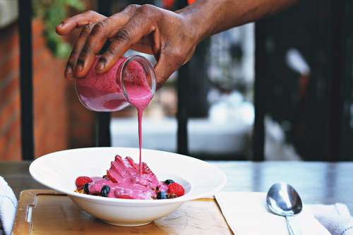 Fruit Dessert In Restaurant