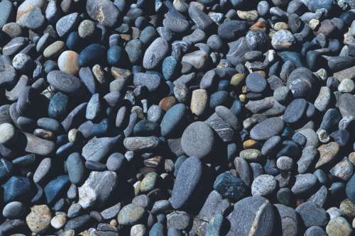 Pebbles On Beach