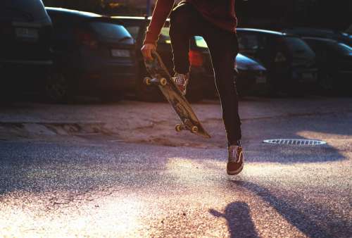 Riding a Skateboard