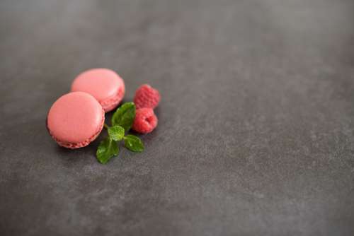 Pink Macaron & Raspberries