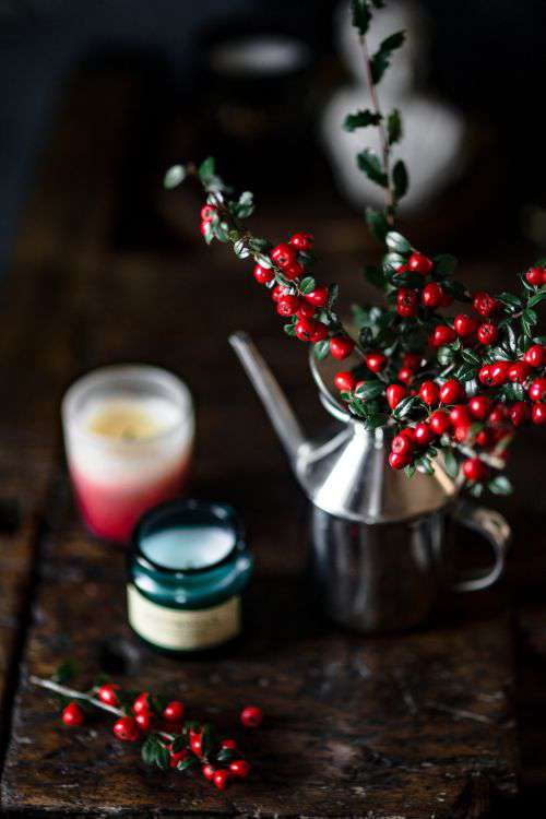 Fresh Holly and Candles