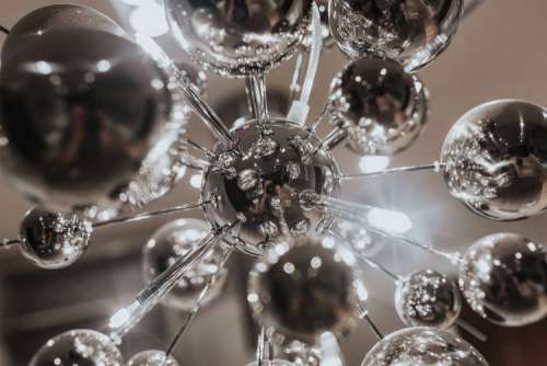 Beautiful round mirror adorned with crystals