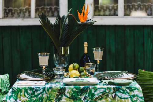 Elegant Exotic Table Decor