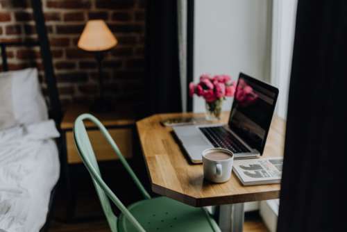 Home office of a modern businesswoman