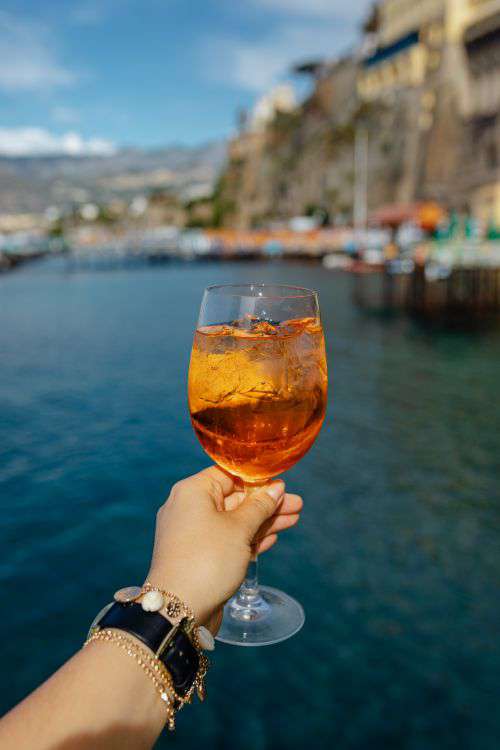 Summer drinks at the seaside