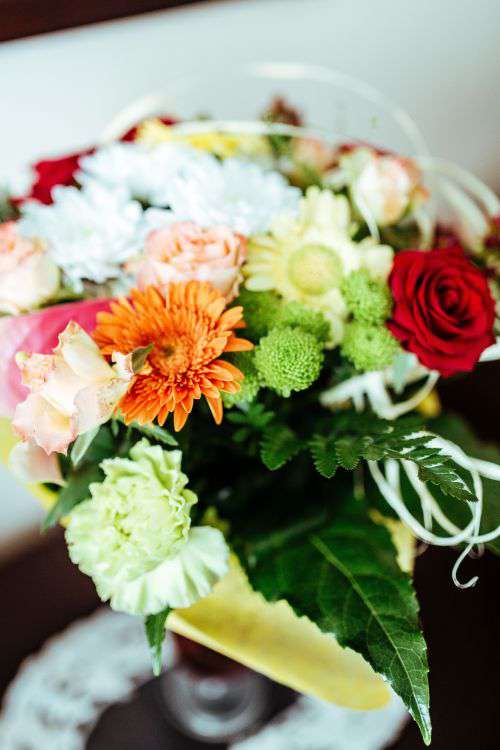 Flowers arranged in a beautiful bouquet