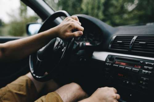 Man driving the car