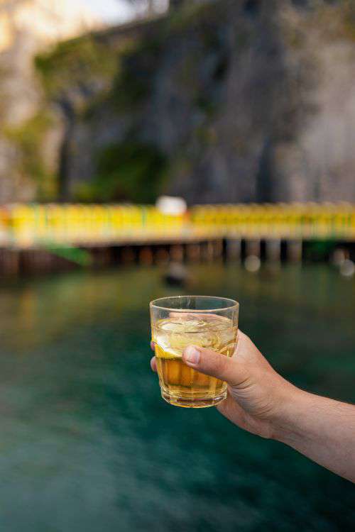 Summer drinks at the seaside