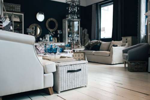 Beautiful vintage living room interior