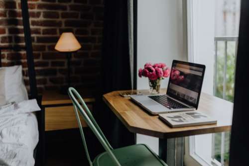 Home office of a modern businesswoman