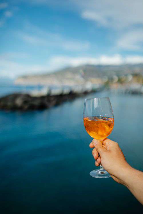 Summer drinks at the seaside