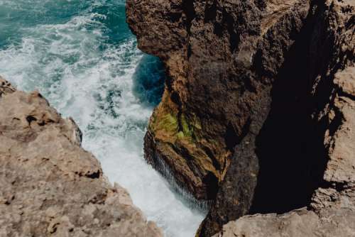 Cliff on the Western Seaboard of Algarve, Praia da Amoreira, Portugal