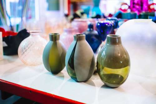 Venini glass factory and museum on the islands of Murano, Italy