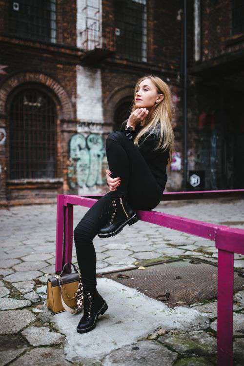 Portrait of young woman on the street