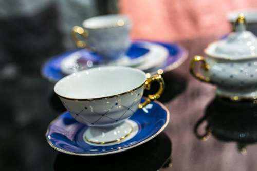 Collection of fancy tea cups