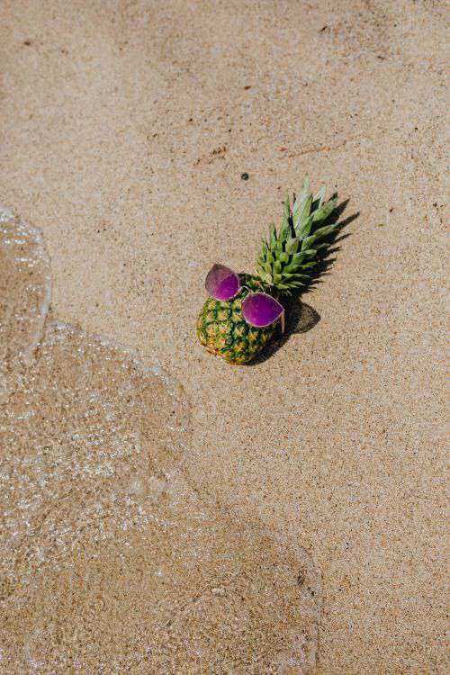 Pineapple on the beach