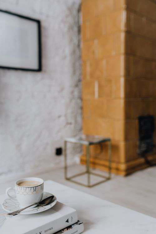 Living Room With Scandi Interior Design, Un'common Marble Table