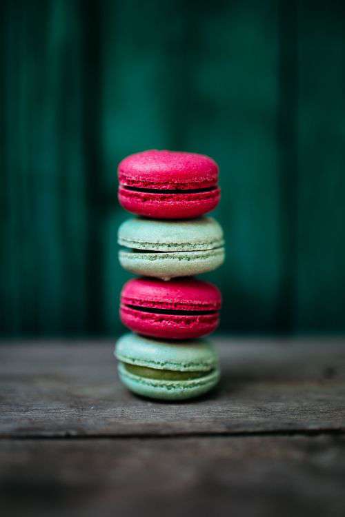 Pink & Green Macaroons