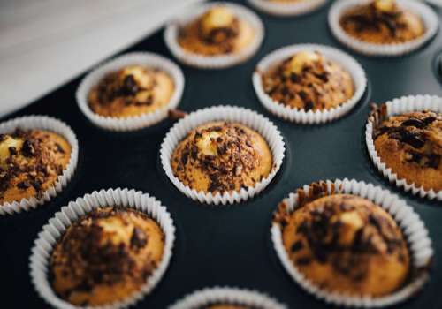 Homemade chocolate chip muffins