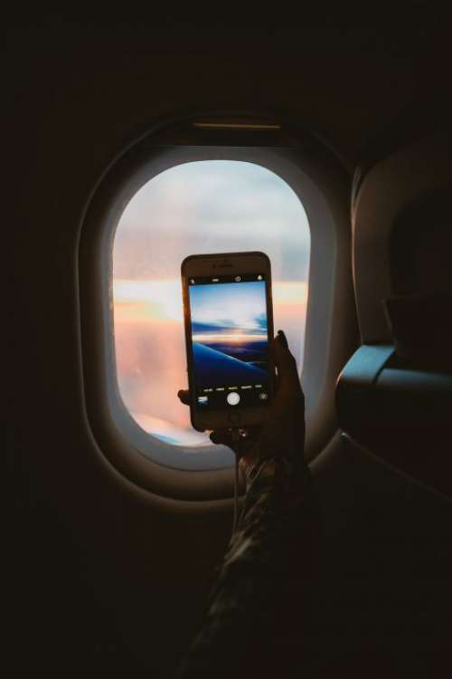 Airplane Window Picture Free Photo