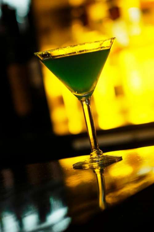Martini Cocktail on Bar Free Photo