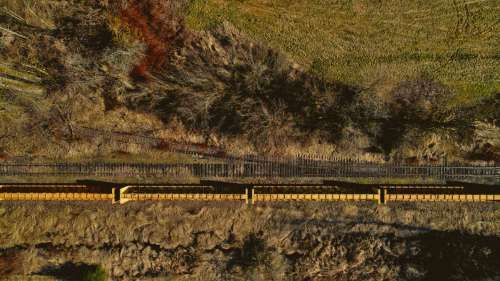Aerial Train Tracks Free Photo