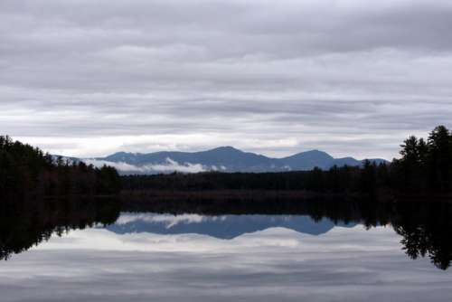 Mountain Reflection in Lake Free Photo