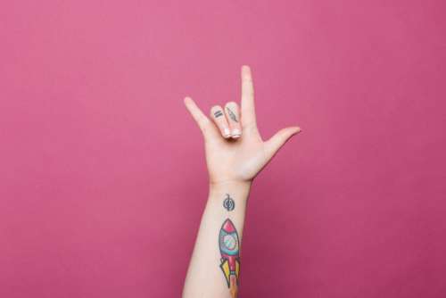 Sign Language for Love Free Photo