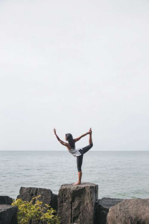 Yoga by the Sea Free Photo