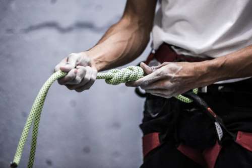 Rock Climber Ropes Free Photo