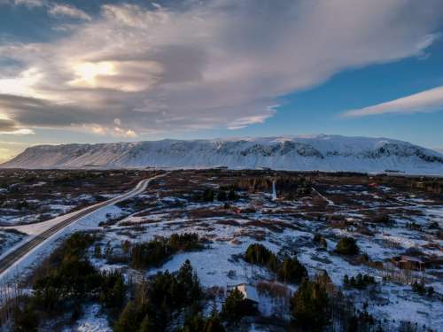 Winter Mountain Landscape Free Photo