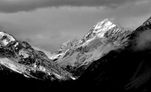 Tall Winter Mountains Free Photo