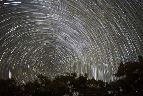 Spinning Star Trails Free Photo