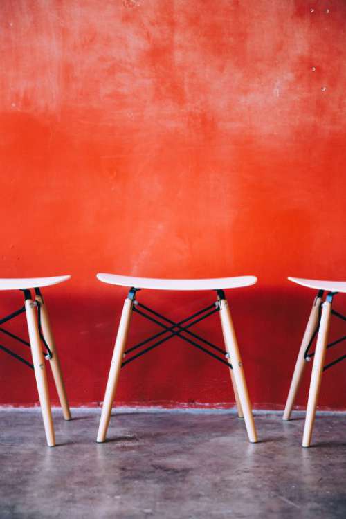 Chairs Red Wall Free Photo