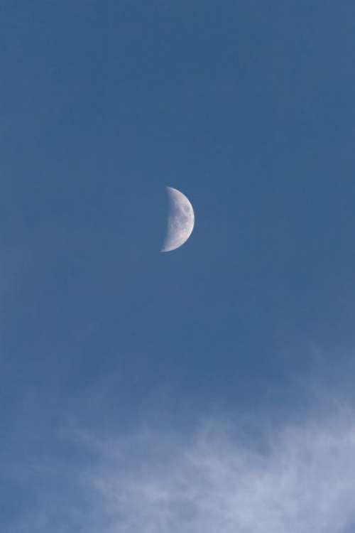 Daytime Moon Free Photo