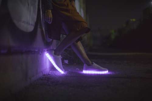 Glowing Sneakers Free Photo