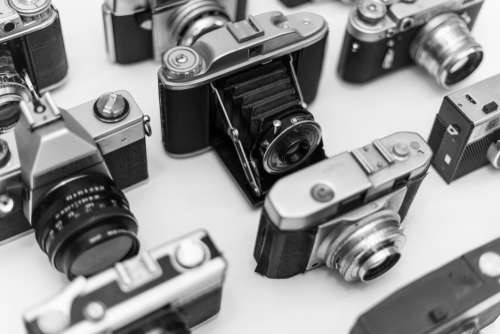 Collection Vintage Cameras Free Photo