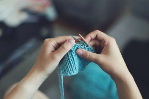 Woman Knitting Crafts Free Photo