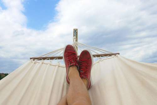 Hammock & Blue Sky Free Photo