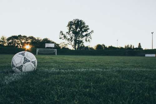 Football Pitch Sunrise Free Photo