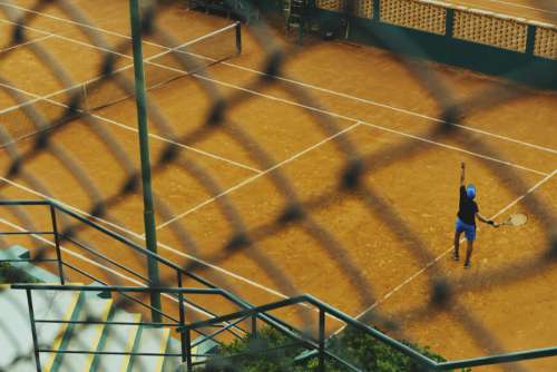 Man Playing Tennis Free Photo